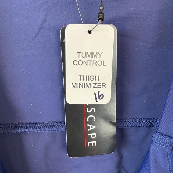 NWT Island Escape Navy Blue Tummy Control Bikini Bottoms Size 16 - Picture 3 of 3